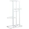 vidaXL 4-Floor Flower Stand 43x22x76 cm White Metal