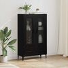 vidaXL Highboard Black Oak 70 x 31 x 115 cm Engineered Wood and Iron