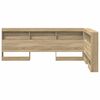 vidaXL Storage Headboard with Shelf Sonoma Oak 120 cm Engineered Wood