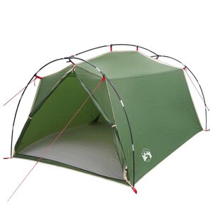 vidaXL Tunnel Tent 2-Person Green 185T Polyester with PU Coating