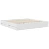 vidaXL Bed Frame with Headboard White 200 x 200 cm Engineered Wood