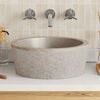 vidaXL Sink Grey &Oslash;40x15 cm Marble