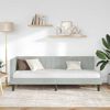 vidaXL Corner Bed Frame with Headboard Light grey 80 x 200 cm Velvet