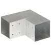 vidaXL Post Connector L Shape Galvanised Metal 101x101 mm