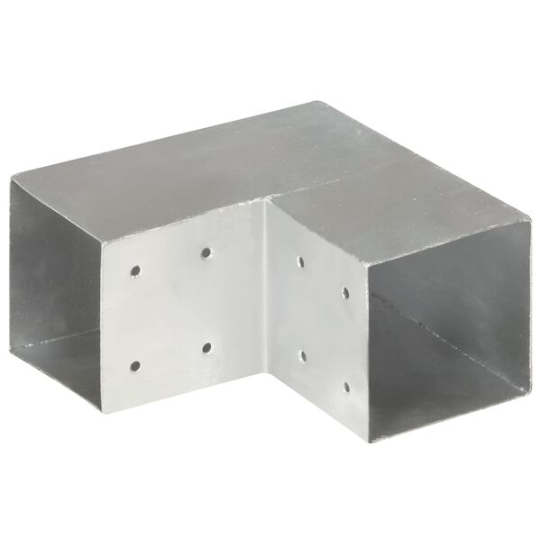 vidaXL Post Connector L Shape Galvanised Metal 101x101 mm