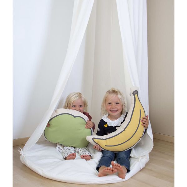 CHILDHOME Hanging Canopy Tent with Playmat Off-white