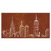 vidaXL Garden Wall Decoration 105x55 cm Corten Steel Skyline Design