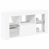 vidaXL Corner LED TV Cabinet White 100 x 40 x 50 cm Engineered Wood