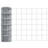 vidaXL Fence with Post Silver 0.4 x 25 m Steel