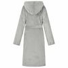 vidaXL Bathrobe Hoodie Grey S Flannel