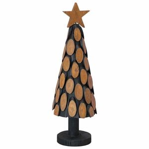 vidaXL Christmas Tree Brown 61 cm Solid Teak Wood