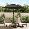 vidaXL Garden Parasol with Aluminium Pole 270 cm Black