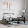 vidaXL Metal Bed Frame without Mattress with Footboard Black 120x190cm