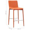 vidaXL Bar Stools 2 pcs Orange Faux Leather