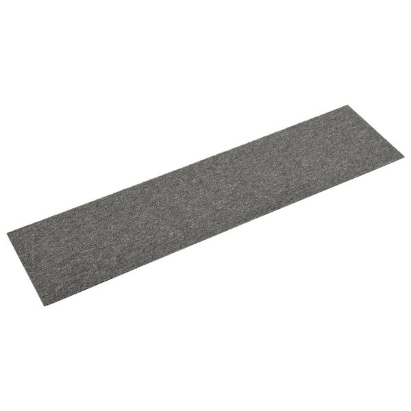 vidaXL Carpet Floor Tiles 16 pcs 4 m² 25x100 cm Grey