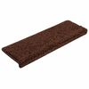 vidaXL Stair Mats 10 pcs 65x21x4 cm Brown Rectangular Edge