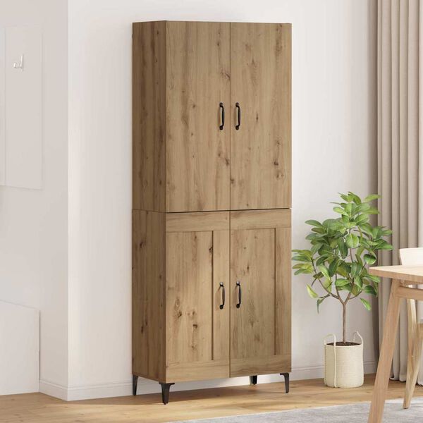 vidaXL Highboard Artisan Oak 69.5 x 34 x 180 cm Engineered Wood