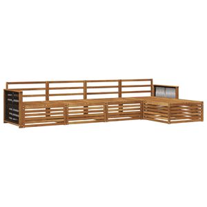 vidaXL Outdoor Sofa Set 5 pcs Natural Solid Acacia Wood