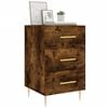 vidaXL Bedside Cabinet Smoked Oak 40x40x66 cm Engineered Wood