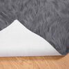 vidaXL Faux Sheepskin Rug Tafalla Anthracite 160 x 160 cm Polyester