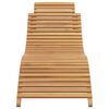 vidaXL Sun Lounger Folding Brown 198 x 55 x 58.5 cm Solid Teak Wood
