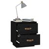 vidaXL Bedside Cabinet Black 40x34x45 cm Solid Wood Pine
