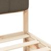 vidaXL Bed Frame with Upholstered Headboard Taupe 160 x 200 cm