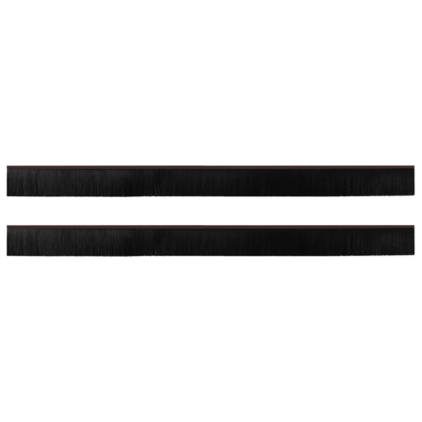 vidaXL Self-adhesive Door Brush Seals 2 pcs Brown 100 cm