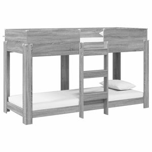vidaXL Bunk Bed for Kids Grey Sonoma 75 x 190 cm Engineered Wood