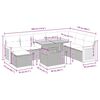 vidaXL 11 Piece Garden Sofa Set with Cushions Grey Poly Rattan Acacia