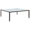 vidaXL Garden Dining Table Brown 200x200x74 cm Poly Rattan