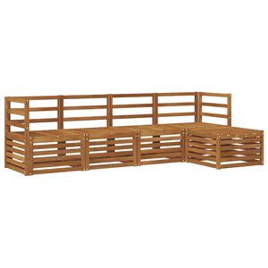 vidaXL Outdoor Sofa Set 5 pcs 5-Seaters Natural Solid Acacia Wood