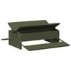 vidaXL Chicken Treadle Feeder Olive Green 75 x 53 x 20.5 cm 10 kg