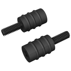 vidaXL Standoff Screw 2 pcs Black M4 Rubber and Steel