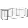 vidaXL Dog Kennel Black 330x110x110 cm Steel