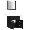 vidaXL 2 Piece Bathroom Furniture Set Black Engineered Wood