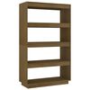 vidaXL Book Cabinet/Room Divider Honey Brown 80x35x135 cm Solid Pinewood