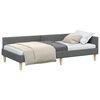 vidaXL Corner Bed Frame with Headboard Dark Grey 80 x 200 cm Fabric