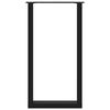 vidaXL Bar Table Legs U-Shaped 2 pcs Black 40x(90-91) cm Steel