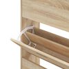 vidaXL Shoe Cabinet Sonoma Oak 63x24x147 cm Engineered Wood