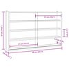vidaXL Wooden Collector's Display Case with Doors 60x8.5x37cm