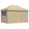 vidaXL Party Tent Folding Beige 279 x 410 x 315 cm Oxford Fabric