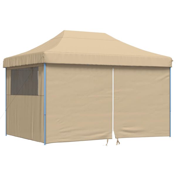 vidaXL Party Tent Folding Beige 279 x 410 x 315 cm Oxford Fabric