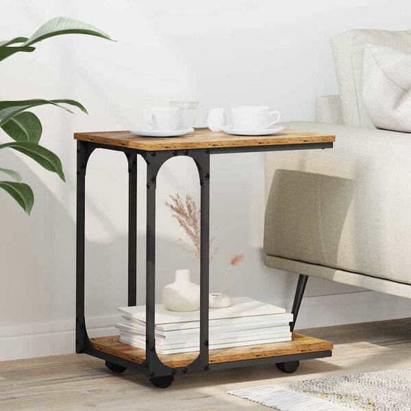 vidaXL Side Table Old Wood 50 x 35 x 55.5 cm Engineered Wood
