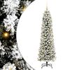 vidaXL Artificial Christmas Tree with 300 LEDs with Stand White 210 cm
