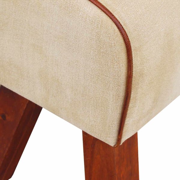 vidaXL Book Stool Brown Leather