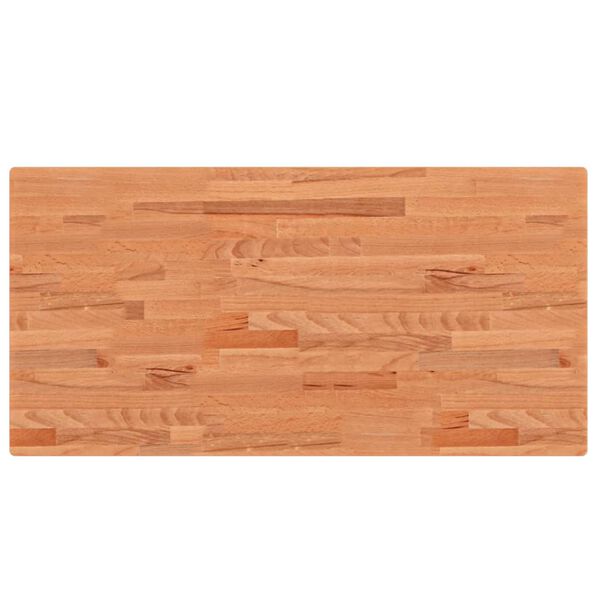 vidaXL Table Top 100x50x4 cm Rectangular Solid Wood Beech
