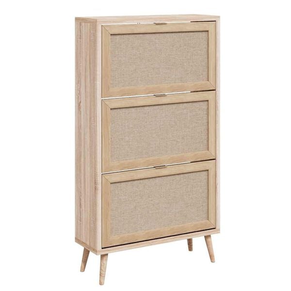 Finori Shoe Cabinet Bali 49A Sonoma Oak and Cane Print