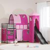 vidaXL Kids'Loft Bed Frame Black and Pink 99.5 x 190 cm Metal