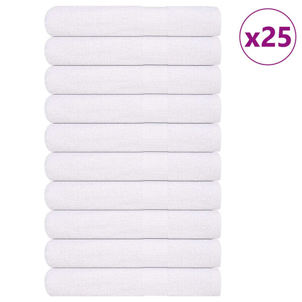vidaXL Sauna Towels "FROGN" 25 pcs White 80x200 cm 360 gsm